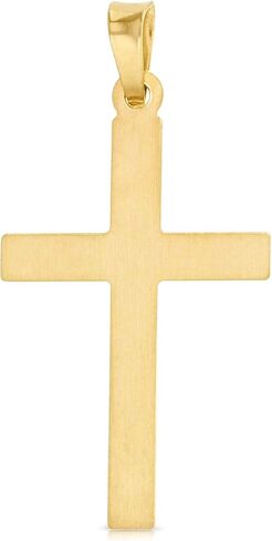 Ioka 14K Two Tone Gold Cross Charm Pendant with 1.2mm Singapore Chain Necklace in Saudi Arabia