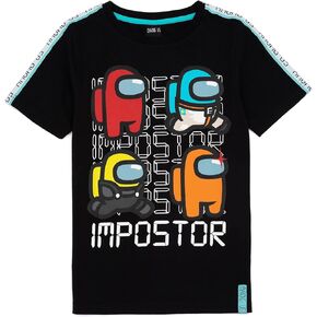 تي شيرت للأولاد من بين الولايات المتحدة للأطفال، قميص أسود بأكمام قصيرة in Kuwait