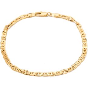 kelistom Gold Anklet for Women Teen Girls, 14K Gold / 18K Gold/Platinum Plated Flat Mariner Link Chain Ankle Bracelets for Women 9 10 11 inches