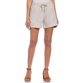 شورت نسائي من الكتان برباط واسع الساق من Cubavera in Kuwait