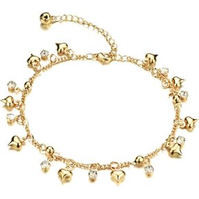 Star Jewelry Heart Ankle Bracelet for Women Gold Adjustable Beach Chain Anklet Foot Jewelry in Saudi Arabia