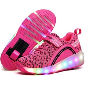 SDSPEED Kids Roller Skate Shoes with Single Wheel Shoes Sport Sneaker LED