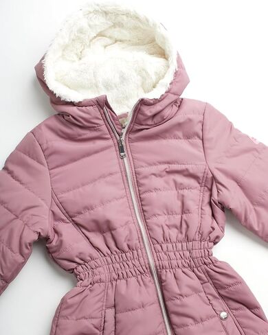 معطف متوسط ​​الوزن للفتيات من Limited Too - سترة أنوراك مبطنة بفرو الشيربا الصناعي (الحجم: 7-16) in Kuwait