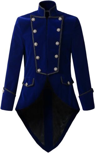 سترة DarcChic للرجال Steampunk Tailcoat مخملية قوطية VTG فيكتورية in Kuwait