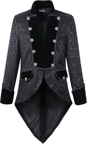 سترة DarcChic للرجال Steampunk Tailcoat مخملية قوطية VTG فيكتورية in Kuwait
