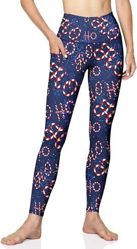 baprrjy Christmas Leggings for Women, High Waist Yoga Pants Tummy Control Seamless Athletic Leggings Workout Pants in Kuwait