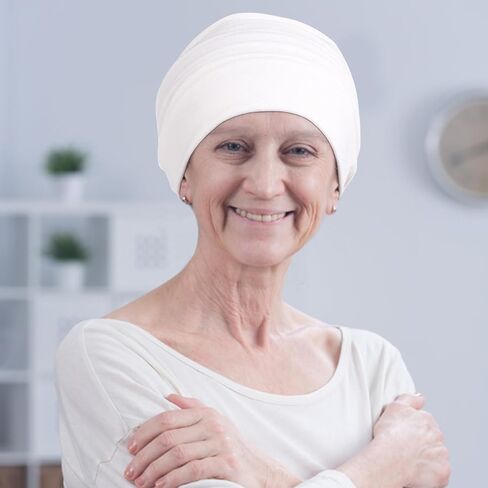 غطاء رأس Ever Fairy للنساء، غطاء رأس قطني مرن سميك للعلاج الكيميائي للرأس والحماية من الشمس (أسود + أبيض + قهوة) in Kuwait