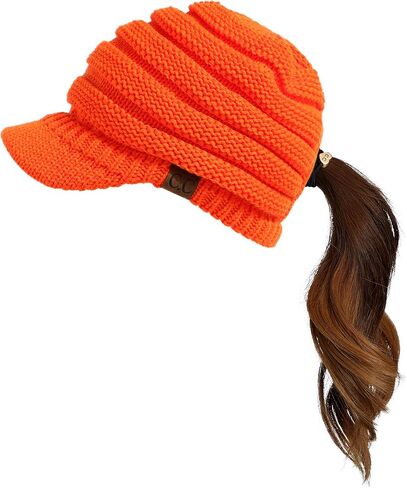 C.C Hatsandscarf Exclusives Women's Ribbed Knit Hat with Brim (YJ-131)(YJ-2023) in Saudi Arabia