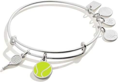 سوار Alex and Ani Collaborations قابل للتوسيع للنساء، Team USA Duo Charms، لمسة نهائية لامعة، 2 إلى 3.5 بوصة in Kuwait