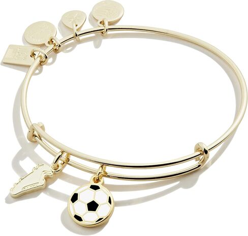 سوار Alex and Ani Collaborations قابل للتوسيع للنساء، Team USA Duo Charms، لمسة نهائية لامعة، 2 إلى 3.5 بوصة in Kuwait
