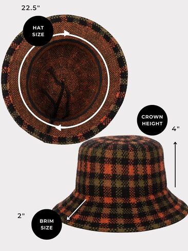 قبعة San Diego Hat Co. قبعة دلو نسائية من خليط الصوف المحبوك والمربعات in Saudi Arabia
