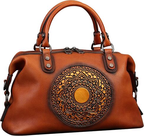 Leather Handbag for Women, Retro Mandela Crossbody Handbag Tote Bag in Kuwait