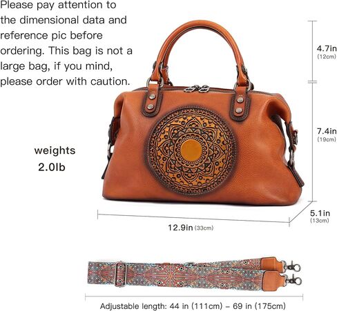 Leather Handbag for Women, Retro Mandela Crossbody Handbag Tote Bag in Kuwait