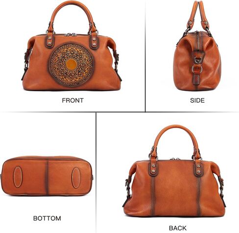 Leather Handbag for Women, Retro Mandela Crossbody Handbag Tote Bag in Kuwait