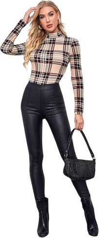 بدلة نسائية SweatyRocks بأكمام طويلة ورسومات جرافيك ورقبة عالية قابلة للتمدد، بدلة يوتار in Kuwait