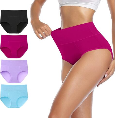 Eiggam High Waisted Underwear for Women, C-section Postpartum Tummy Control Panties Soft Stretch Underwear Women Pack in Saudi Arabia