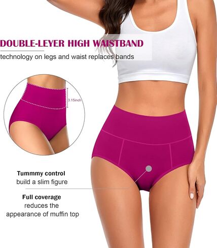 Eiggam High Waisted Underwear for Women, C-section Postpartum Tummy Control Panties Soft Stretch Underwear Women Pack in Saudi Arabia