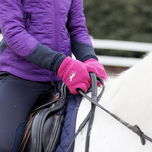 HORZE Kids' Fleece Winter Horse Riding Gloves with Pony Design in Saudi Arabia