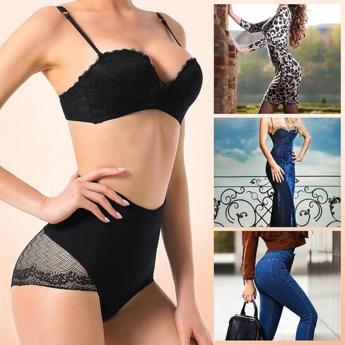 Yasons High Waist Thong Tummy Control Panties Shapewear Underwear For Women, Abs Shaping Pants Tightening Belly Panty Shaper Girdle Tuck Women in Saudi Arabia