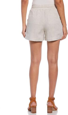 شورت نسائي من الكتان برباط واسع الساق من Cubavera in Kuwait