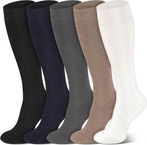 FuelMeFoot Warm Knee High Socks For Men - Thermal Cotton Socks For Hiking, Work, Winter, Gifts in Kuwait