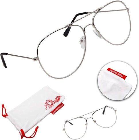 نظارات GrinderPUNCH Aviator ذات العدسات الشفافة، نظارات عصرية بدون وصفة طبية UV400 in Kuwait