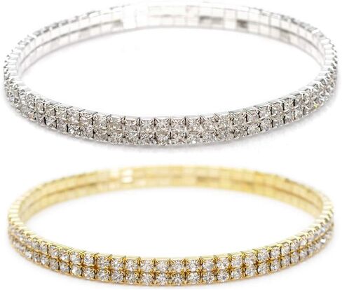 shuning Sexy Anklets for Women Crystal Rhinestone Stretch Tennis Ankle Elastic Bracelet in Kuwait