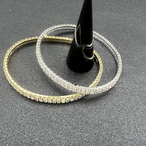 shuning Sexy Anklets for Women Crystal Rhinestone Stretch Tennis Ankle Elastic Bracelet in Kuwait