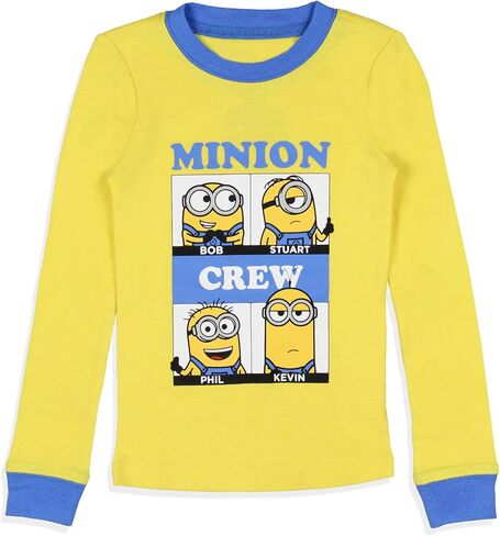 طقم بيجامة نوم من INTIMO Despicable Me للأطفال الصغار من Minions Crew Bob Stuart Phil Kevin بأكمام طويلة in Saudi Arabia