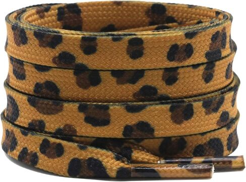 DELELE Animal Print Flat Shoelaces: Colored Pattern Sneakers Shoe Laces 2 Pair in Saudi Arabia