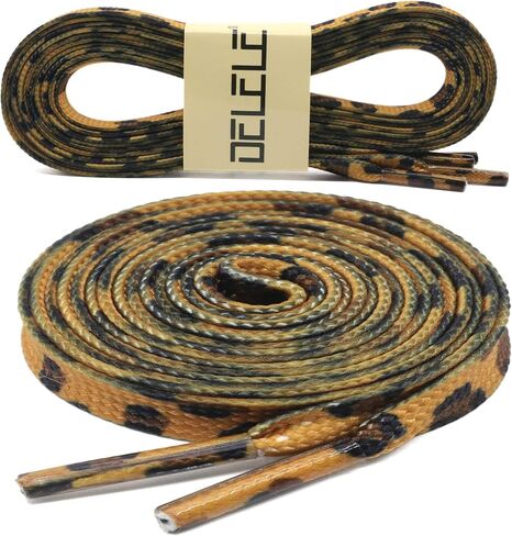 DELELE Animal Print Flat Shoelaces: Colored Pattern Sneakers Shoe Laces 2 Pair in Saudi Arabia