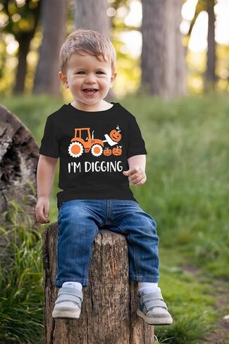 Toddler Boy Spooky Glow in Dark T-Shirt Excavator Short Sleeve Girls Pumpkin Party Halloween Tops in Saudi Arabia
