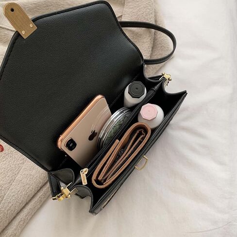 Vintage Plaid Crossbody Bag for Women PU Leather Small Messenger Shoulder Bag with Designer Chic Handy Cellphone Purse in Saudi Arabia