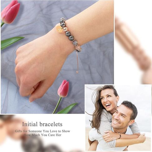 Btysun Initial Bracelets for Women Teen Girls Best Friend Graduation Birthday Gifts for Her Letter A-Z Beaded Bracelet Sister Daughter Mother's Day Mom Female Christmas Jewelry in Kuwait