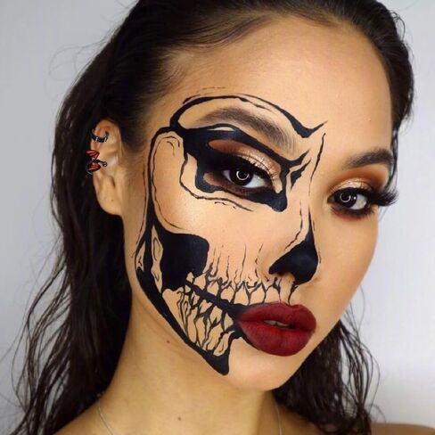 SENNI Halloween Black Skeleton hands Red Bat Ear Cuff Earrings Non-Piercing Fake Helix Cartilage Cuff Earrings Various Styles Conch Ear Cuffs Fine Jewelry for Women Man in Kuwait