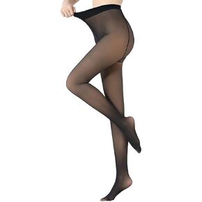 GUALI Fleece Lined Tights for Women Sheer Warm Pantyhose Fake Translucent Stretchy Footed Winter Thick Thermal Tights in Saudi Arabia
