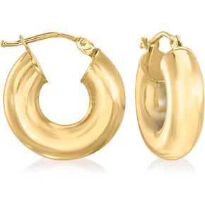 روس سيمونز الإيطالية 5 مم 14kt الذهب الأصفر Huggie هوب أقراط in Kuwait