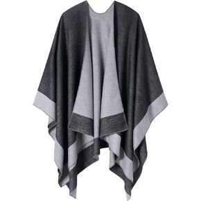 Women's Shawl Wrap Poncho Cape Cardigan Open Front Coat Shawl Wrap Scarf for Spring Fall Winter