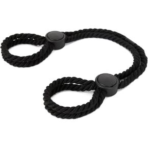 LIU JUN Cotton Rope Bracelet Ankle For Women Men, Adjustable Restraints For Ankles And Wrist With Chain Woven Handmade Hand Red Fluffy Rave Girls Boys Jewelry