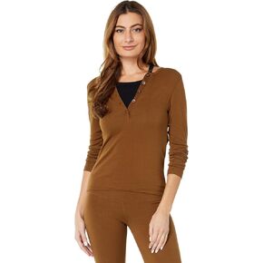 تي شيرت هينلي بأكمام طويلة وذيل صلب كونياك إم دي in Kuwait