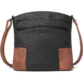 CLUCI Crossbody Bags for Women Leather Purse Travel Vacation Triple Pockets Vintage Handbags Shoulder Bags in Kuwait