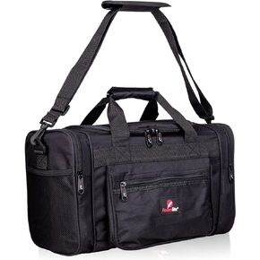 Roamlite United Airlines Personal Item of Hand Luggage Size Cabin Approved Travel Holdalls, Small Carry On Duffel Bags - 15 inch x10x8, Waterproof Polyester 20 Litre RL59K (Black) in Kuwait