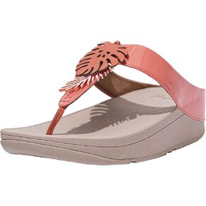 FitFlop Womens Fino Embellished Thong Wedge Sandals Pink 8 Medium (B,M) in Kuwait