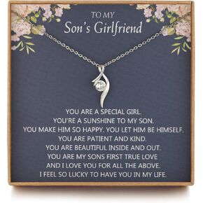 ofgot7 هدايا لصديقة الابن من الأم، قلادة تشيكوسلوفاكيا من الفضة الاسترليني، هدايا لصديقة أبنائي / ابنة القانون في عيد الميلاد، عيد الحب، عيد الميلاد in Kuwait