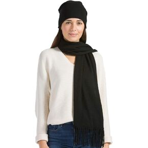 Fishers Finery 2pc Pure Cashmere Slouchy Beanie and Scarf Women's Set; with Exquisite Packaging