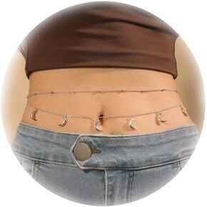 Rhinestones Waist Chain for Women Silver Belly Chain for Girls Crystal Body Chain Sexy Bikini Body Jewelry