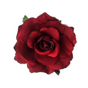 Pingyongchang Rose Hairpin Flamenco Dancer pin Flower Brooch, Brooch Hairpin use Rose - Red Wine in Saudi Arabia