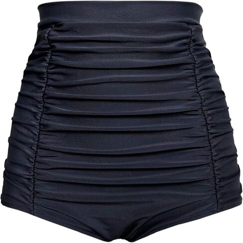 Balasami Women's Retro High Waisted Bikini Swimsuit Bottoms Ruched Vintage Swim Short Tankinis in Saudi Arabia
