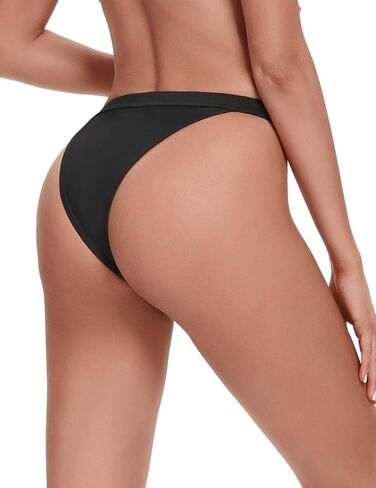 بيكيني نسائي من Yilisha ذو ثونغ أسود وجزء سفلي للسباحة ذو ساق عالية وجزء سفلي لبدلة السباحة ذات قصة عالية in Kuwait