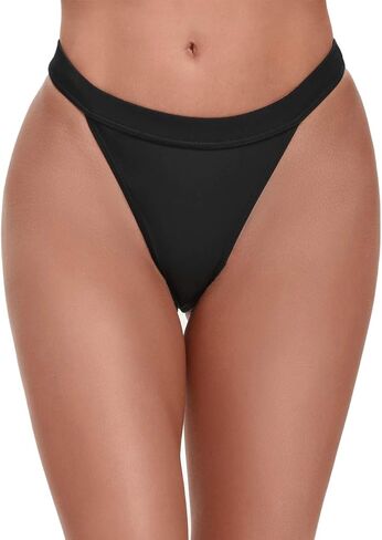 بيكيني نسائي من Yilisha ذو ثونغ أسود وجزء سفلي للسباحة ذو ساق عالية وجزء سفلي لبدلة السباحة ذات قصة عالية in Kuwait